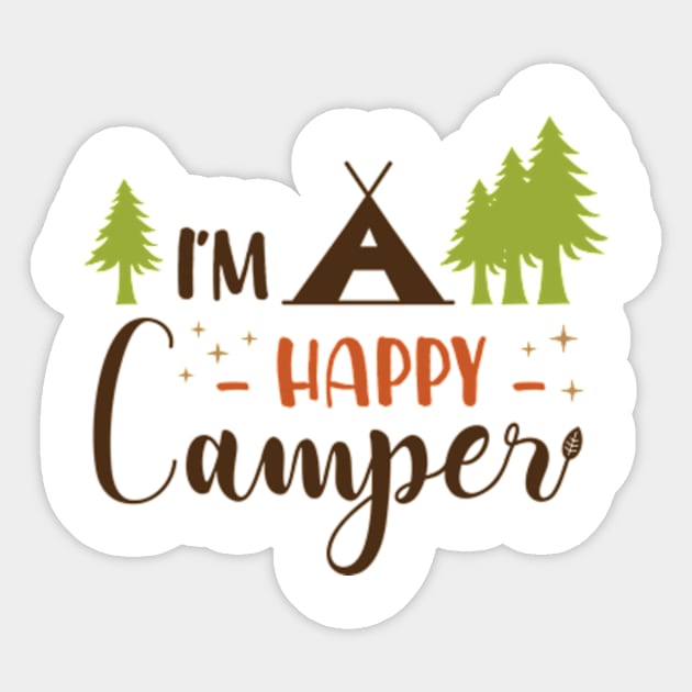 Happy Camper Sticker by Hashop